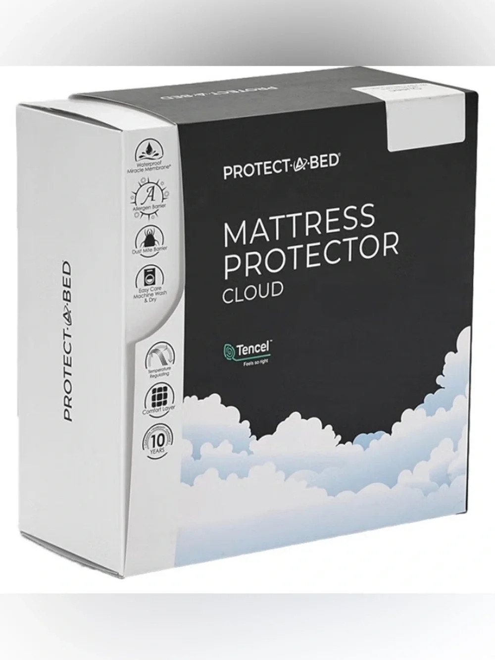 Protect-A-Bed Cloud Extra-Soft Tencel Waterproof Mattress Protector, Queen,NEW